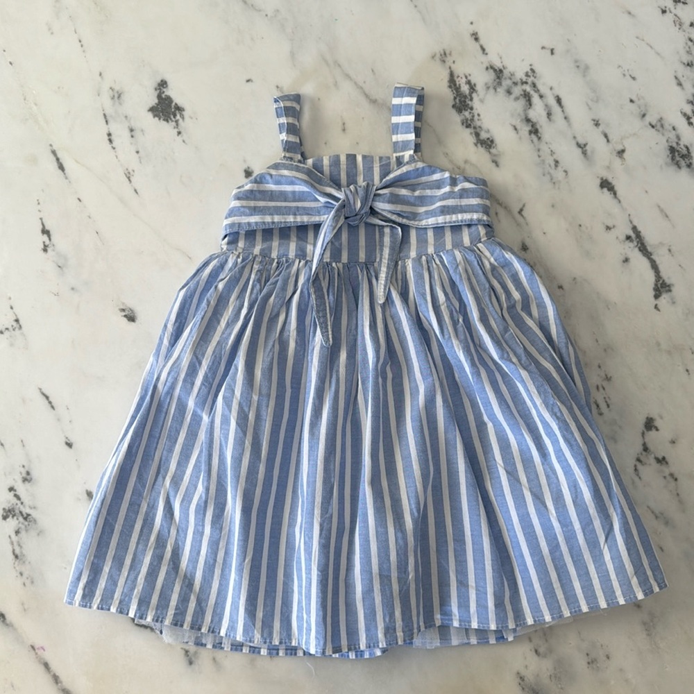 Blue and white striped dresss